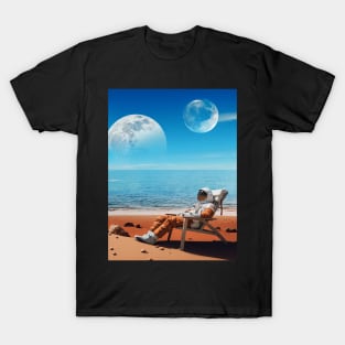 Astronaut on Mars beach T-Shirt